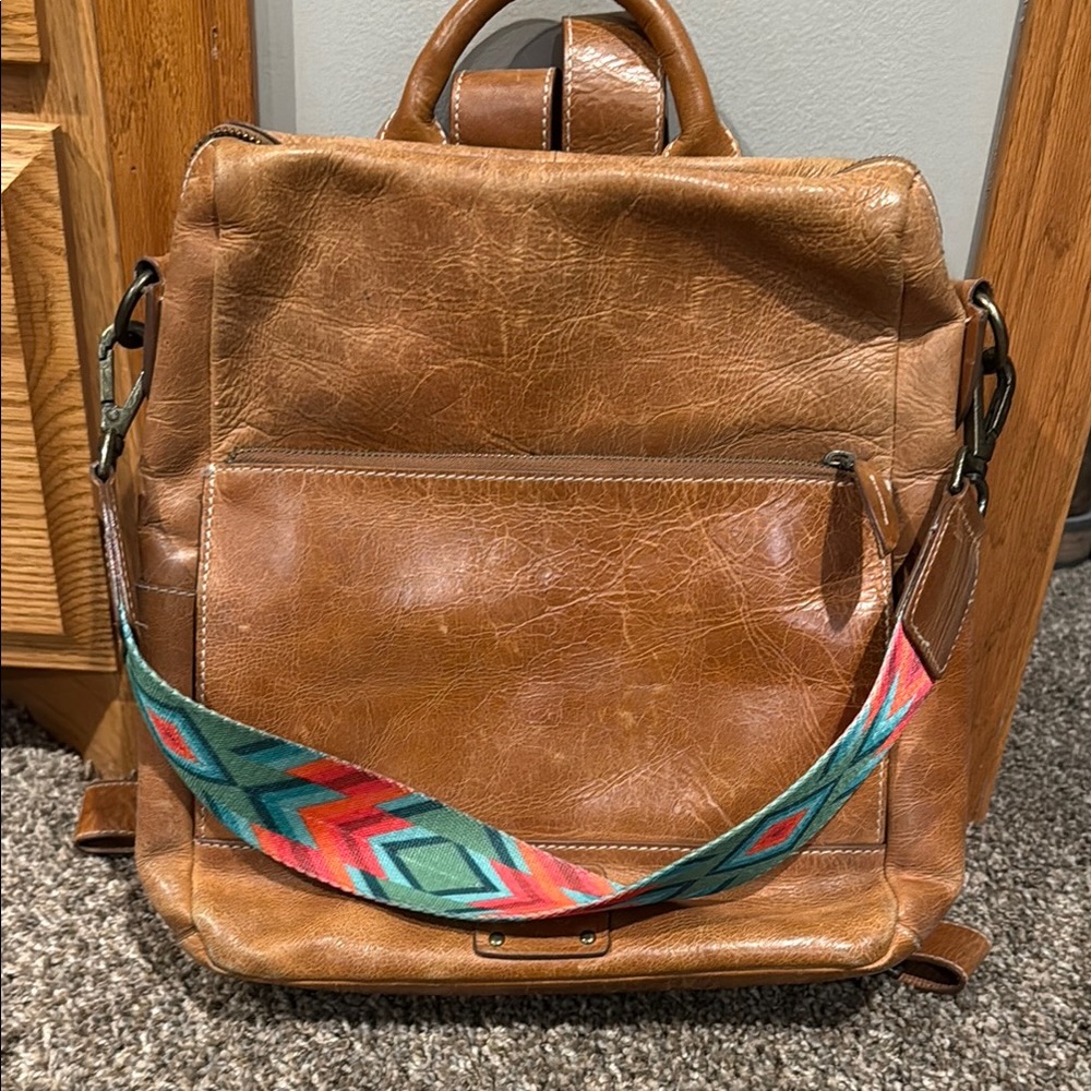 STS Ranchwear Brown Backpack with Southwestern Flair